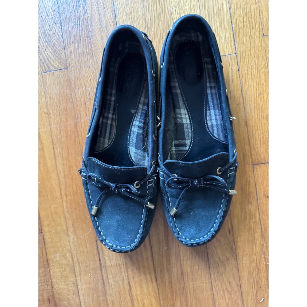 BOC Black Leather Flats‎